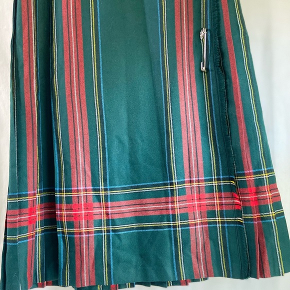 VNTG DEANS  of Scotland 100% pure new wool Tartan plaid skirt  SZ  10 - Picture 2 of 8